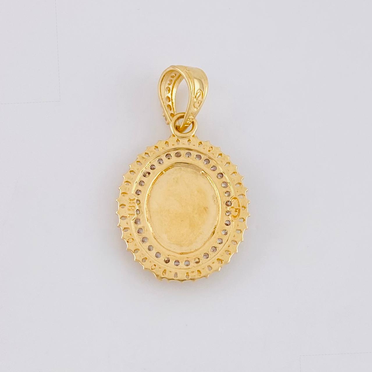 Dije Borde Estrellado San Miguel 2.85g / 1 in Tres Oros 18K