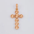 Dije Cruz Trebol 2.75g / 1 1/2 in Oro Rosa 18K