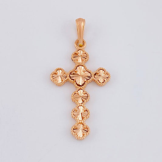Dije Trebol Diamantado 2.65g / 1 1/2 in Oro Rosa 18K