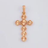 Dije Cruz Trebol 2.75g / 1 1/2 in Oro Rosa 18K