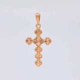 Dije Cruz Trebol 2.75g / 1 1/2 in Oro Rosa 18K