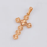 Dije Cruz Trebol 2.75g / 1 1/2 in Oro Rosa 18K