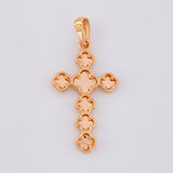 Dije Cruz Trebol 2.75g / 1 1/2 in Oro Rosa 18K
