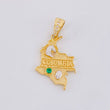 Dije Mapa Colombia 2.3g / 1 in Dos Oros Amarillo Blanco 18K