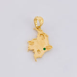 Dije Mapa Colombia 2.3g / 1 in Dos Oros Amarillo Blanco 18K