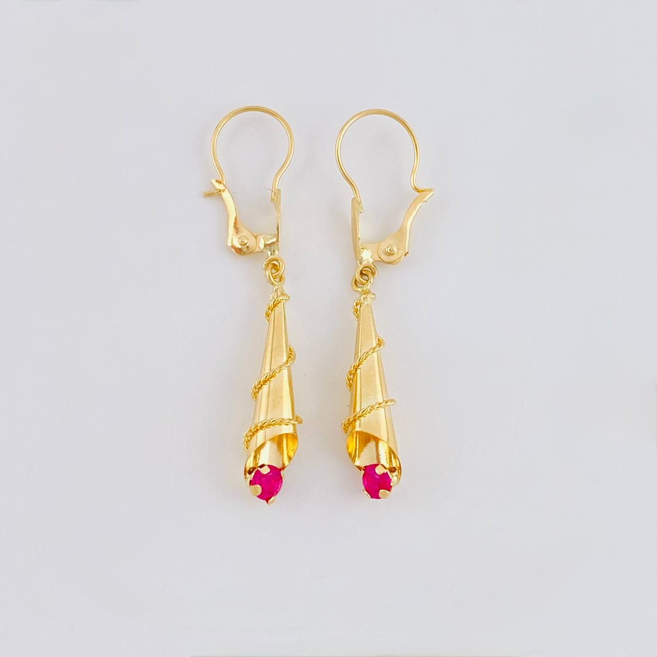 Candongas Lagrima Gota 1.5g / 1 1/2 in Oro Amarillo 18K