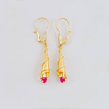 Candongas Lagrima Gota 1.4g / 1 1/2 in Oro Amarillo 18K