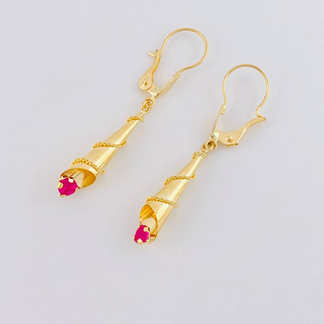 Candongas Lagrima Gota 1.4g / 1 1/2 in Oro Amarillo 18K