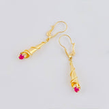 Candongas Lagrima Gota 1.4g / 1 1/2 in Oro Amarillo 18K