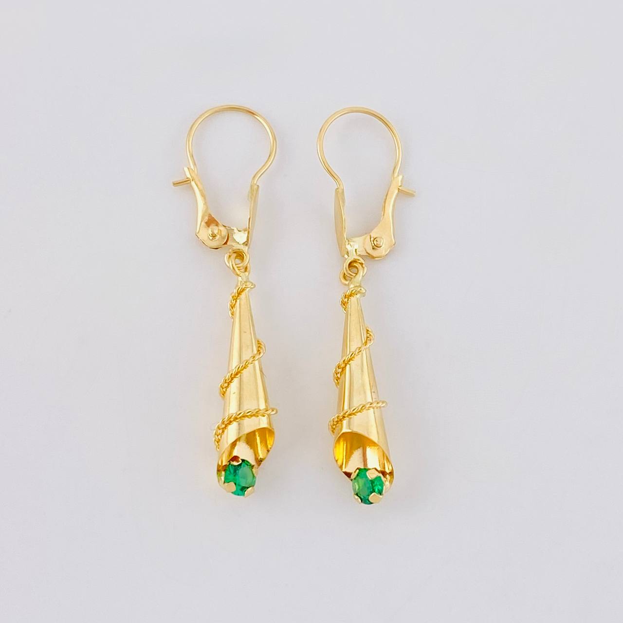 Candongas Lagrima Gota 1.45g / 1 1/2 in Oro Amarillo 18K
