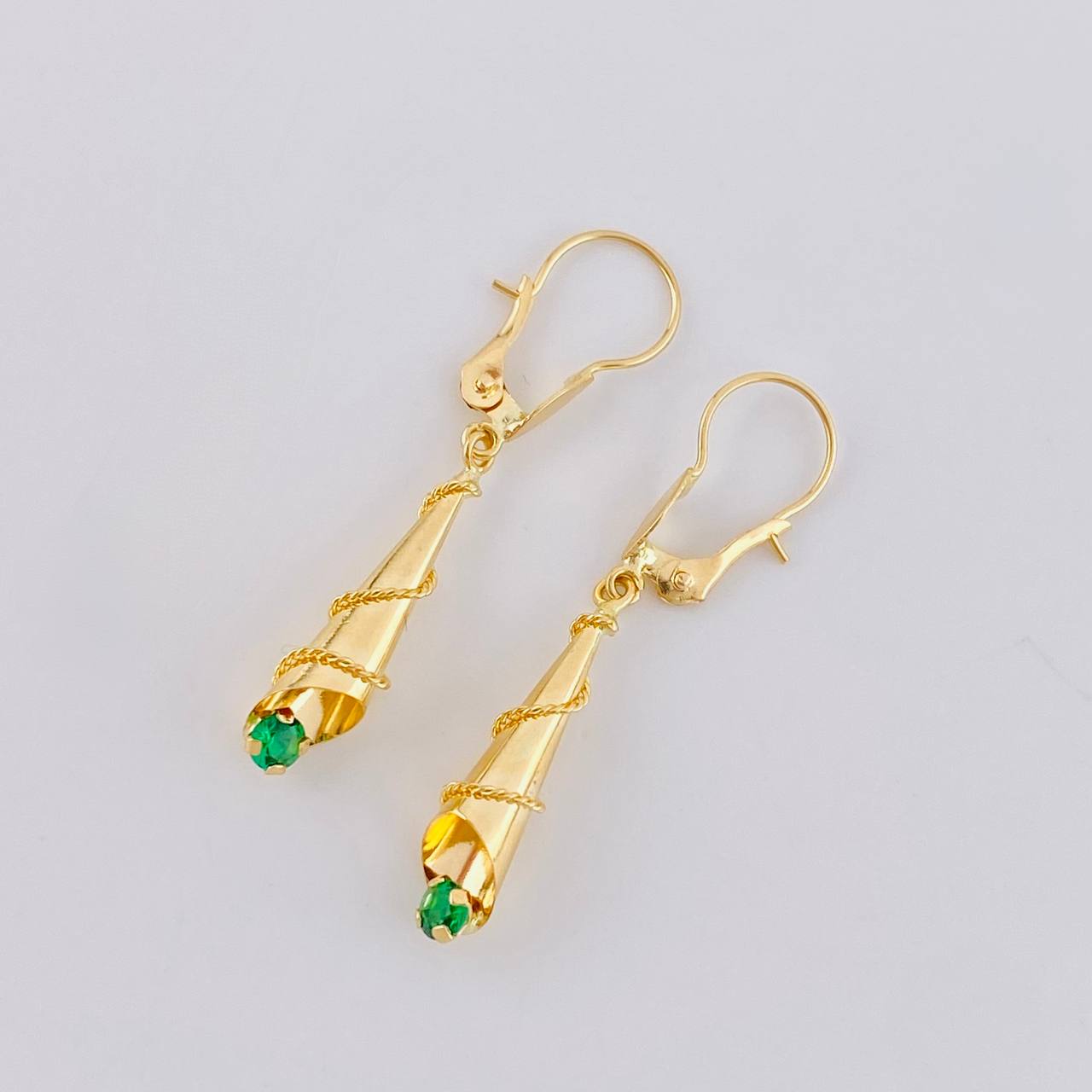 Candongas Lagrima Gota 1.45g / 1 1/2 in Oro Amarillo 18K