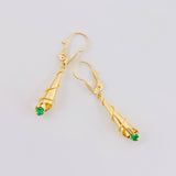 Candongas Lagrima Gota 1.4g / 1 1/2 in Oro Amarillo 18K