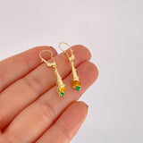 Candongas Lagrima Gota 1.45g / 1 1/2 in Oro Amarillo 18K