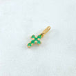Pendant Crúz Tupida 0.85gr / 1.6cm / Emeralds 18pts Yellow Gold 18K (Jewel) *