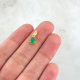 Dije Gota 0.65gr / 1.3cm / Esmeralda 30pts Oro Amarillo 18K (Joya)