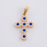 Dije Cruz Tupida 1.45g / 1 in Oro Amarillo 18K