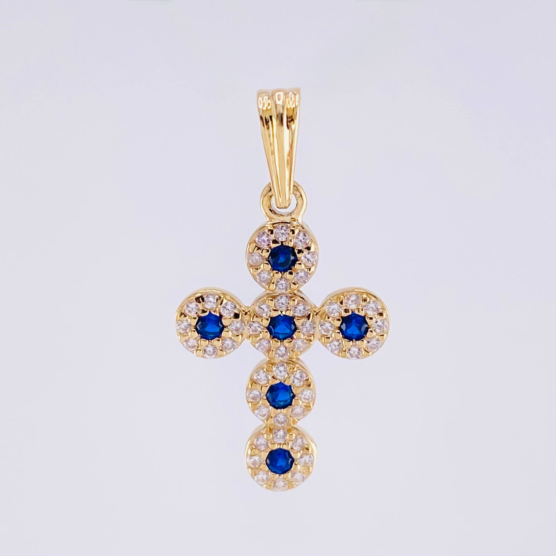 Dije Cruz Tupida 1.45g / 1 in Oro Amarillo 18K