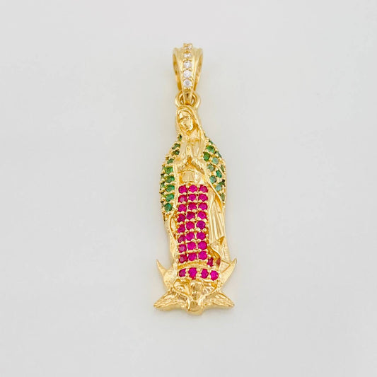 Pendant Virgin of Guadalupe 3.35g / 1 1/4 in Yellow 18K Gold