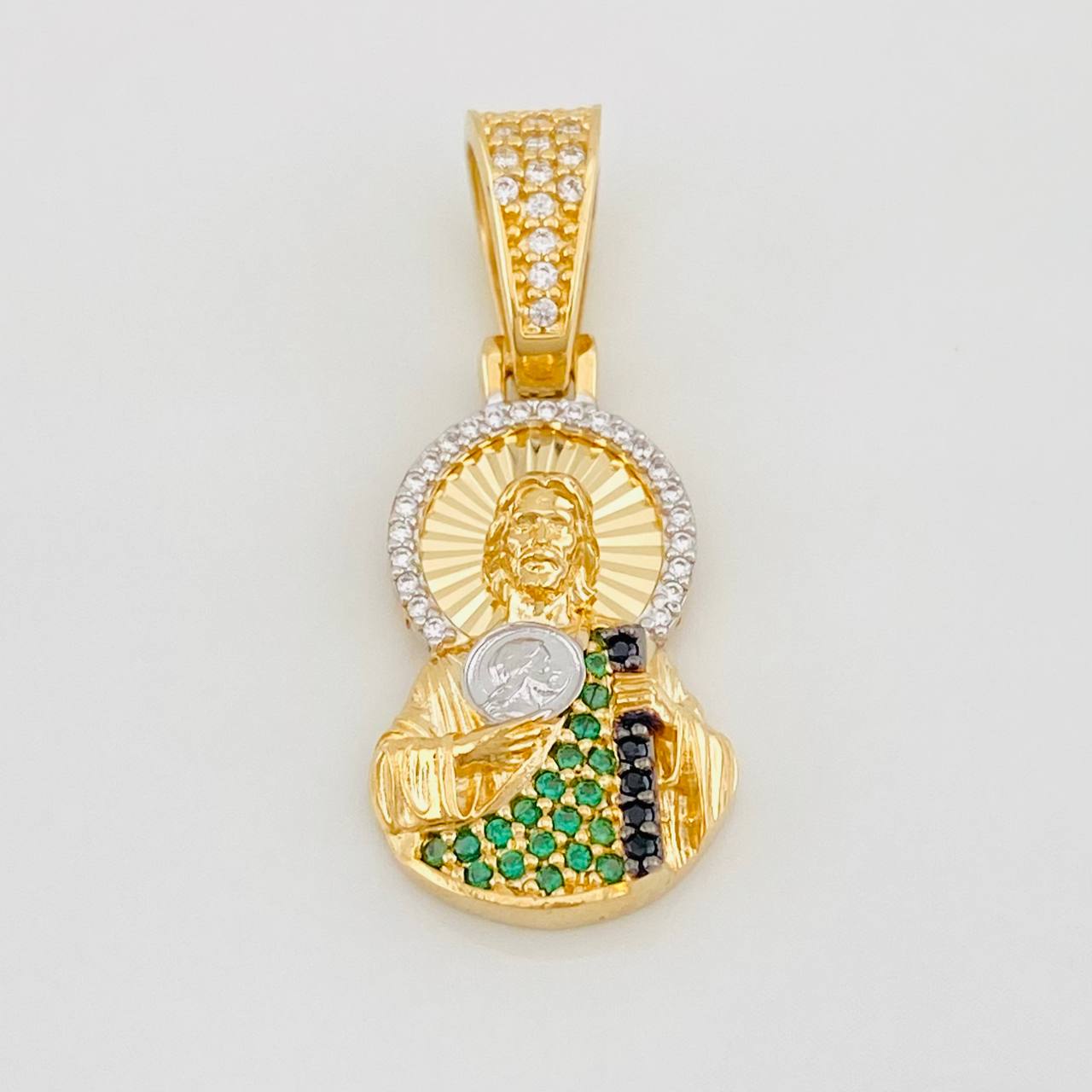 Dije San Judas Tadeo 4.1g / 1 1/4 in Tres Oros 18K