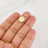 Pendant Miraculous Virgin 1.65g / 3/4 in Yellow Gold 18K