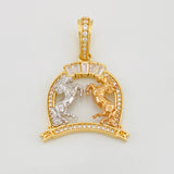 Dije Herradura Caballo 4.75g / 1 1/4 in Tres Oros 18K