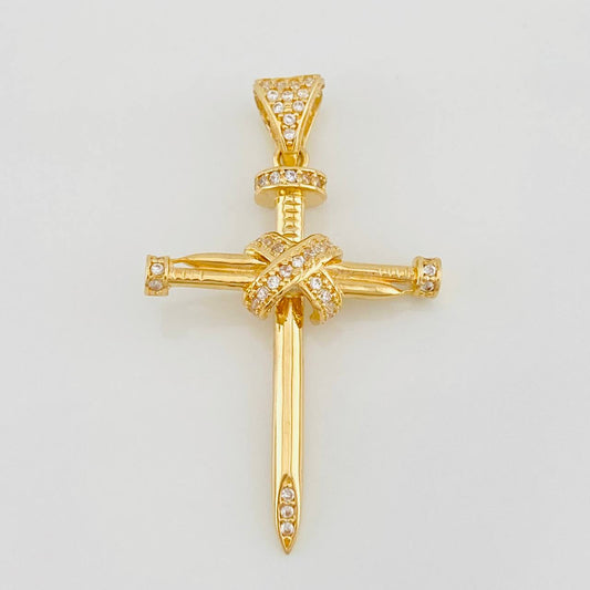 Dije Cruz Clavo 3.25g / 1 1/4 in Oro Amarillo 18K