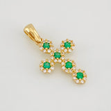 Dije Cruz Tupida 1.55g / 3/4 in Oro Amarillo 18K