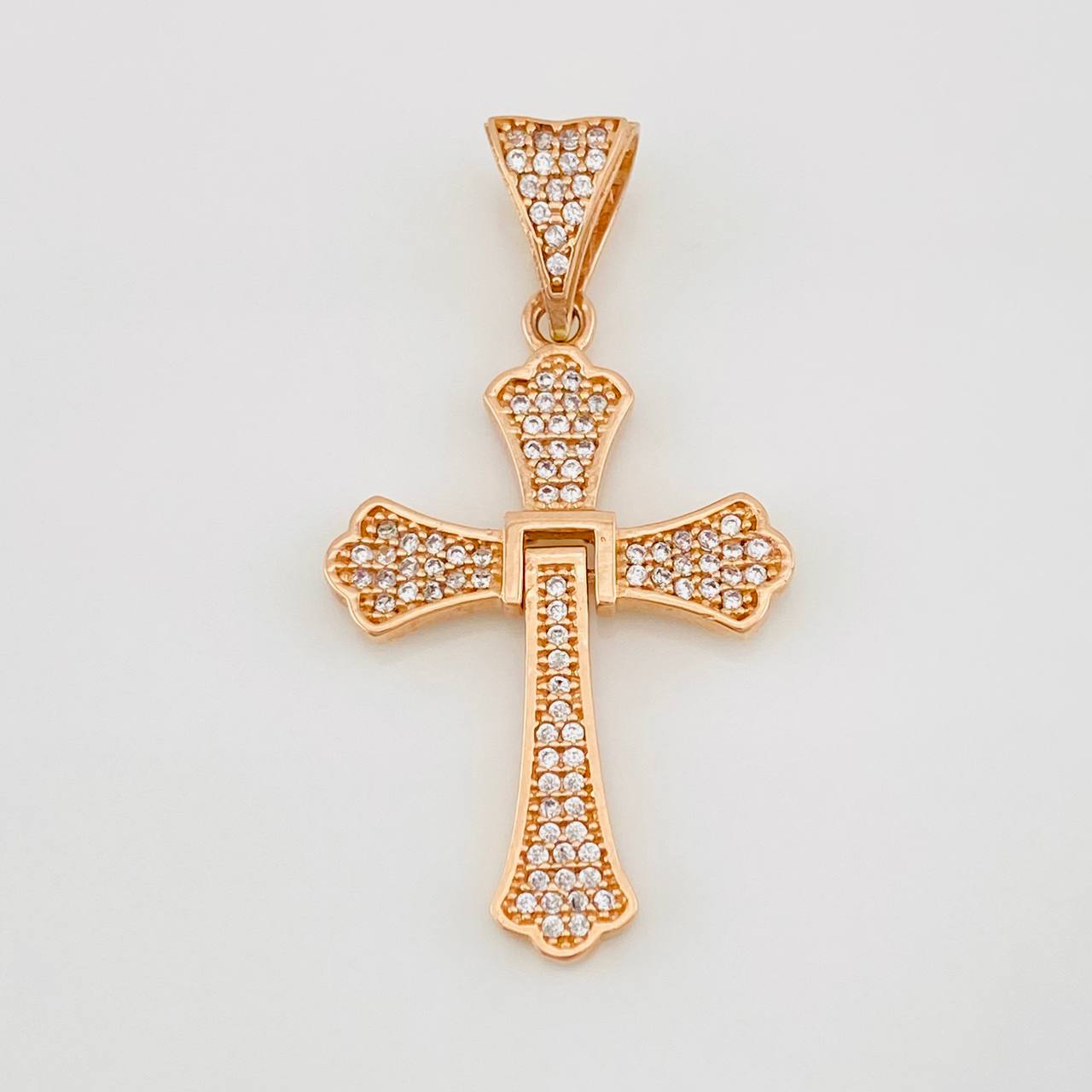Dije Cruz Articulada 3.65g / 1 1/2 in Oro Rosa 18K