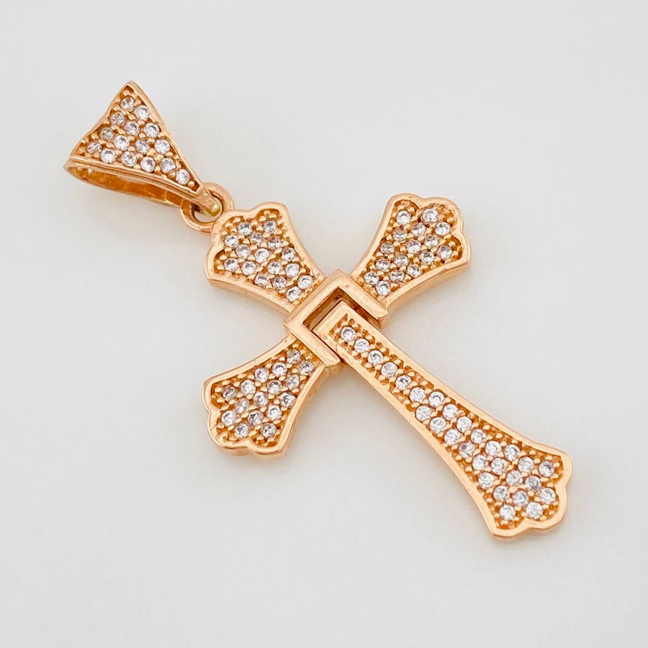 Dije Cruz Articulada 3.65g / 1 1/2 in Oro Rosa 18K