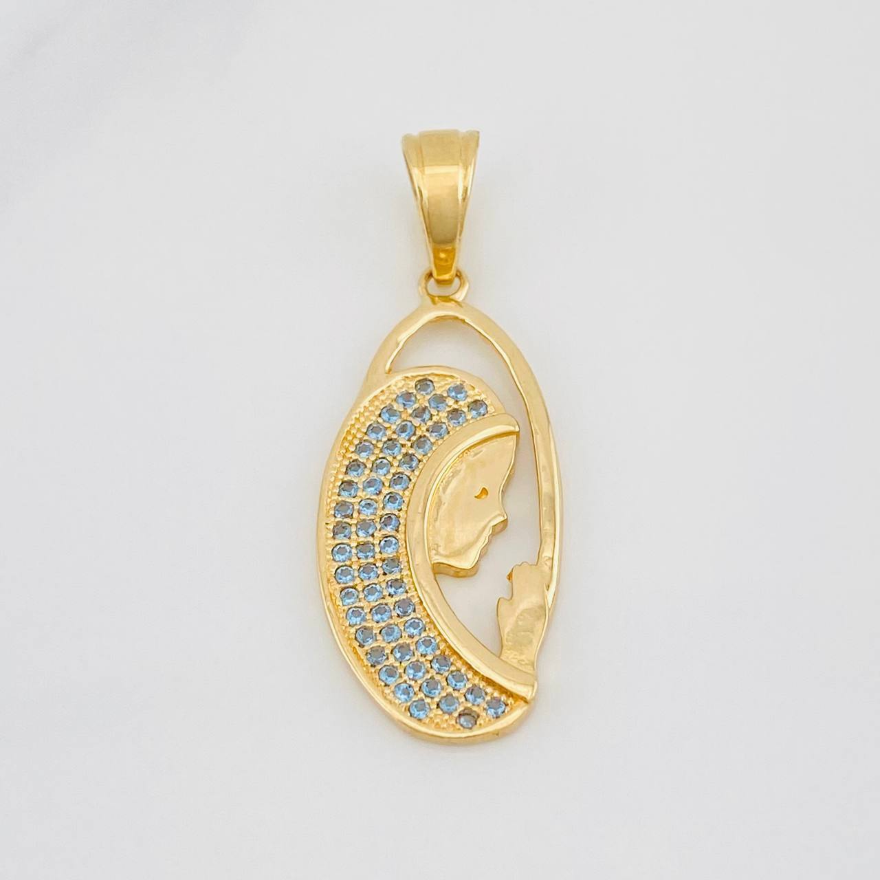 Dije Virgen Maria 2.85g / 1 1/4 in Oro Amarillo 18K