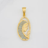 Dije Virgen Maria 2.85g / 1 1/4 in Oro Amarillo 18K