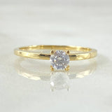 Smooth Solitaire Ring 1.55gr / Size 6 / 18K Gold *