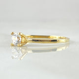 Smooth Solitaire Ring 1.55gr / Size 6 / 18K Gold *