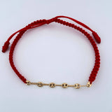 Pulsera Tejida Roja GC 0.45gr / Oro Amarillo 18K %