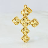 Dije Crúz Trebol Diamantada 4.95gr / 1 1/2 in / Oro Amarillo Nac.Esp. 18K