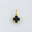 Pendant Clover Black 1.25gr / 3/4 in / Yellow Gold Nac.Esp. 18K *