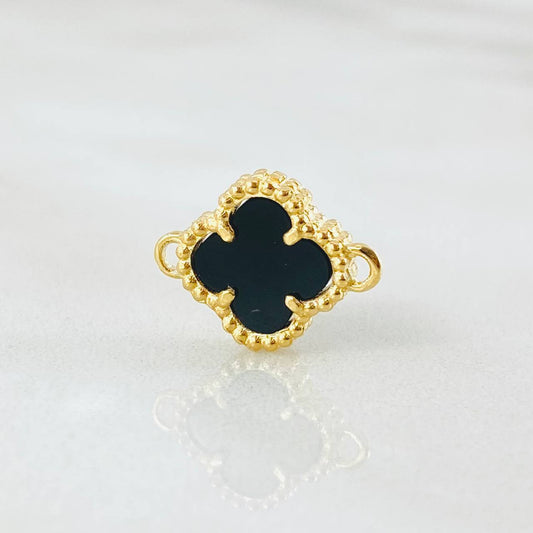 Herraje Trebol Onix Negro 1.05gr / Oro Amarillo Nac.Esp. 18K ©