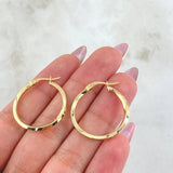 Andy Hoop Earrings 1.75gr / 1in / 18K Gold