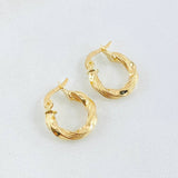 Hoop Earrings Mai 1.1gr / 1/2 in / 18K Gold