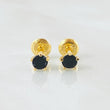 Stud Earrings Bezel Five Claws 0.85gr / 18K Gold