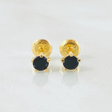 Stud Earrings Bezel Five Claws 0.85gr / 18K Gold
