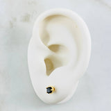 Stud Earrings Bezel Five Claws 0.85gr / 18K Gold