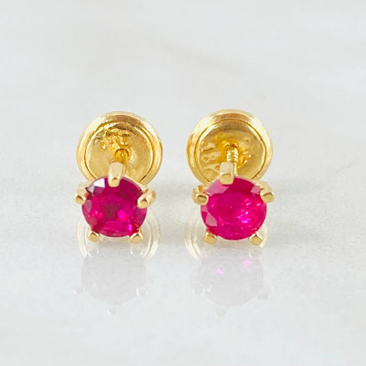 Topos Bisel Cinco Garras 0.85gr / 5mm Oro Amarillo 18K *