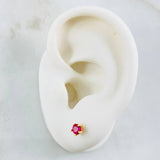 Topos Bisel Cinco Garras 0.85gr / 5mm Oro Amarillo 18K *