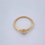 Anillo solitario 1.2gr / T5 / Oro Amarillo 18K %