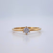 Anillo solitario 1.2gr / T5 / Oro Amarillo 18K %