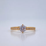 Anillo Solitario Churumbela 1.55gr / T6 1/4/ Oro Amarillo 18K %