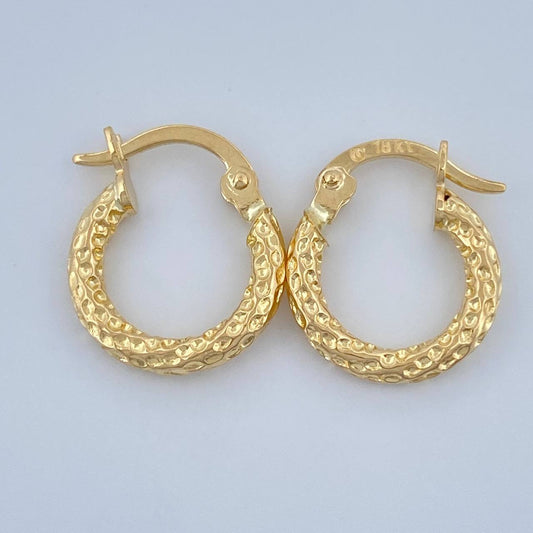 Candongas Carly 0.9gr / 1/2 in / Oro Amarillo 18K %