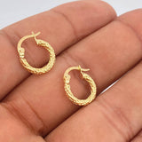 Candongas Carly 0.9gr / 1/2 in / Oro Amarillo 18K %