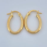 Hoop Earrings Jass 1.2gr / 3/4 in / Yellow Gold 18K %